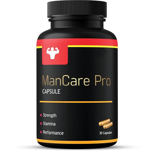 ManCare Pro Capsules for Men – 30 Capsules | With Shilajit, Ashwagandha, Kaunch Beej, Safed Musli & Vaidarikand | Ayurvedic Supplement for Strength, Stamina & Vitality